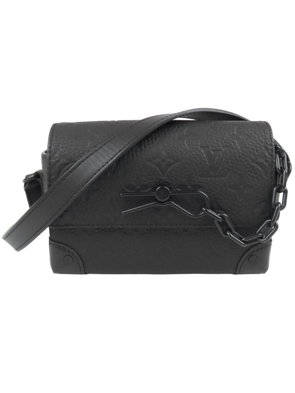 Louis Vuitton Steamer Wearable Wallet Black Monogram Taurillon Shoulder Bag